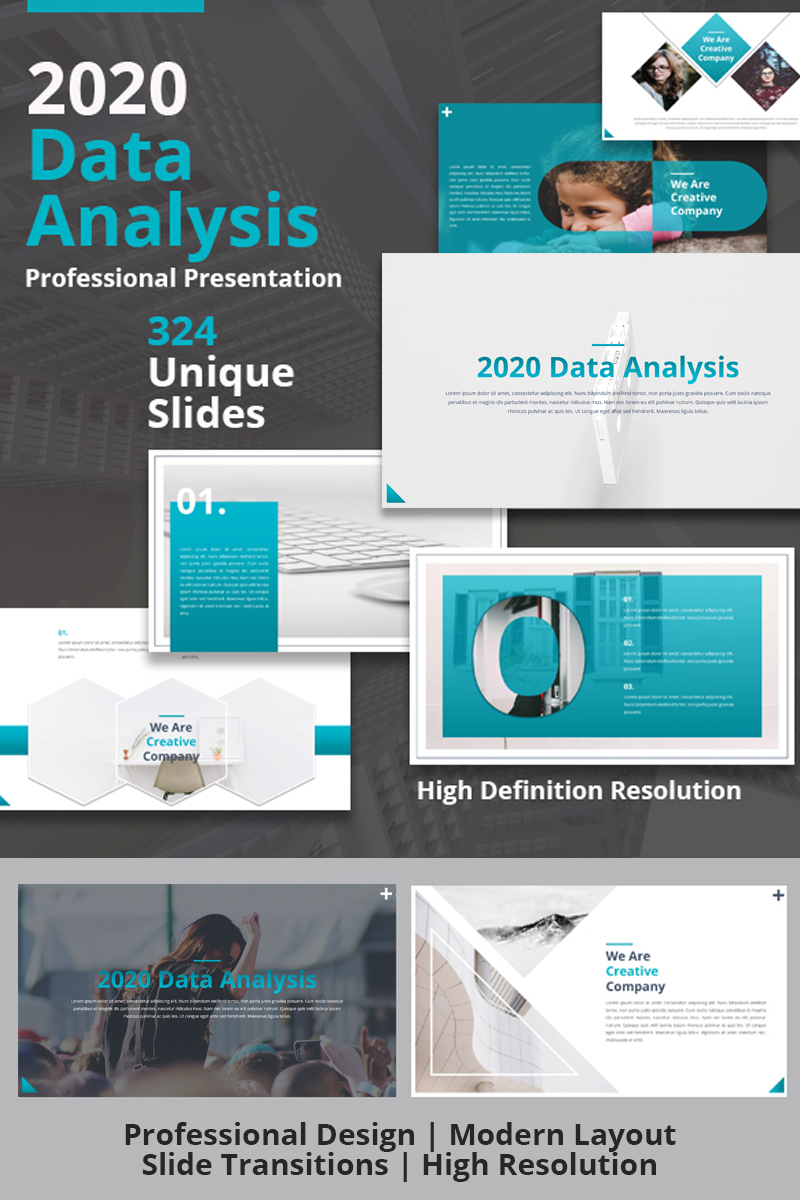 2020 Data Analysis PowerPoint template