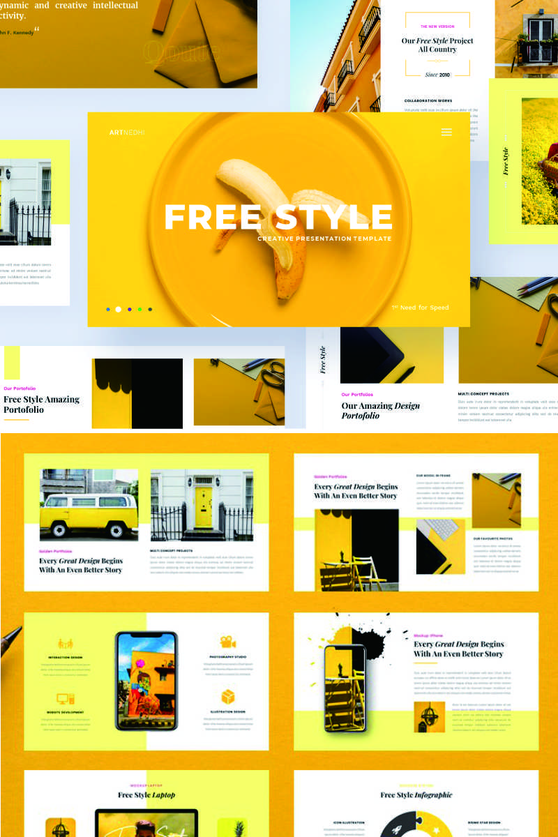 Free Style - Creative Business PowerPoint template