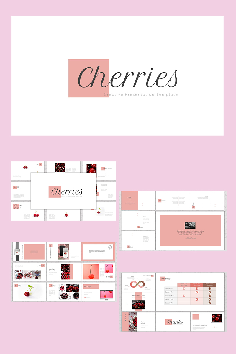 Cherries PowerPoint template