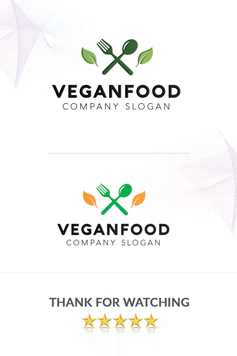 VeganFood Logo Template