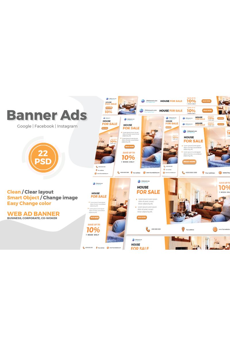 Real Estate Google Ads Web Banner V.1 Social Media Template