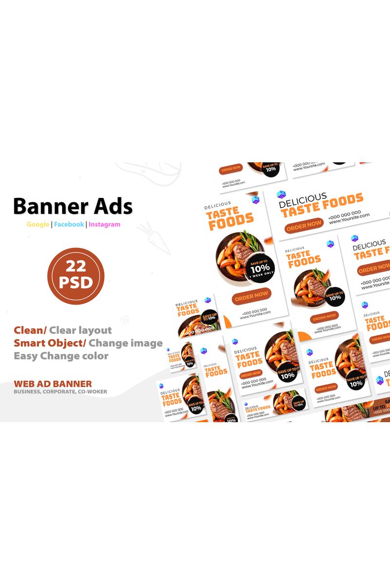 Food banner V.2 Social Media Template