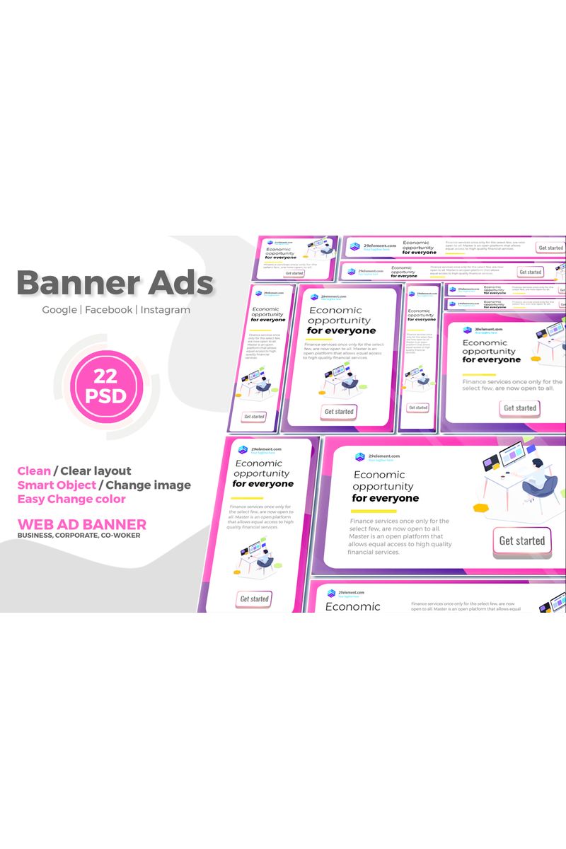 Blockchain Banner v.6 Social Media Template