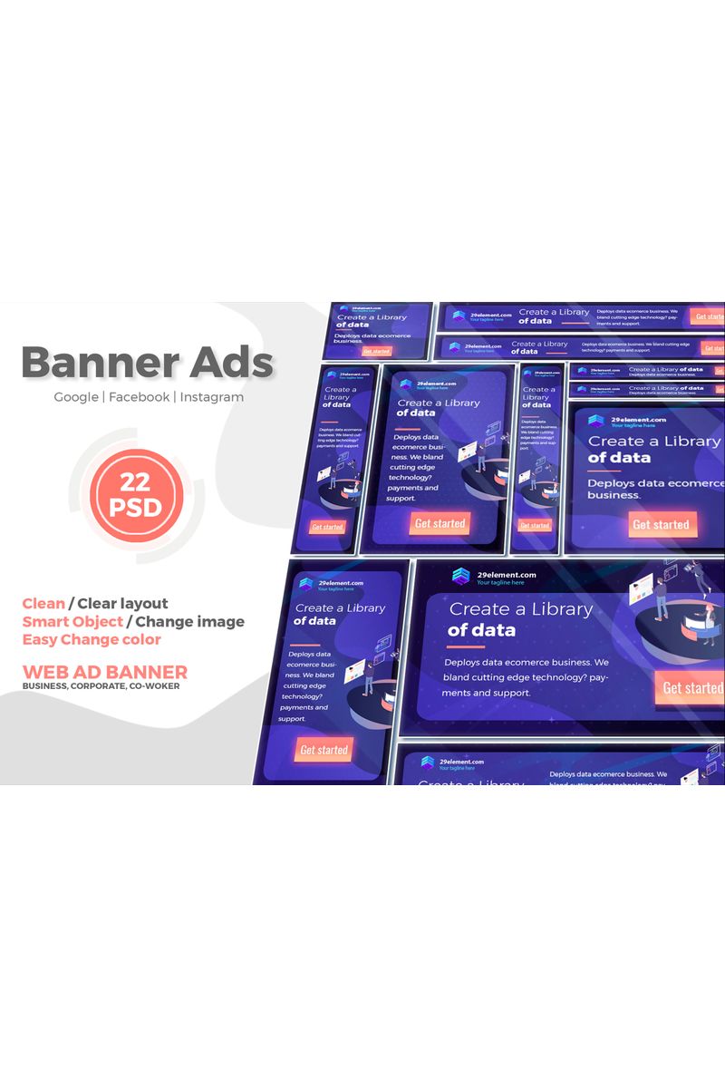 Blockchain Banner v.5 Social Media Template