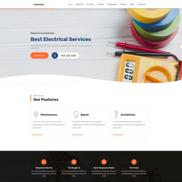 Architect Constructor Landing Page Templates 91964