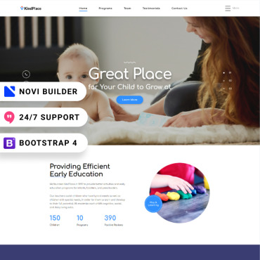 Child Childcare Landing Page Templates 92173