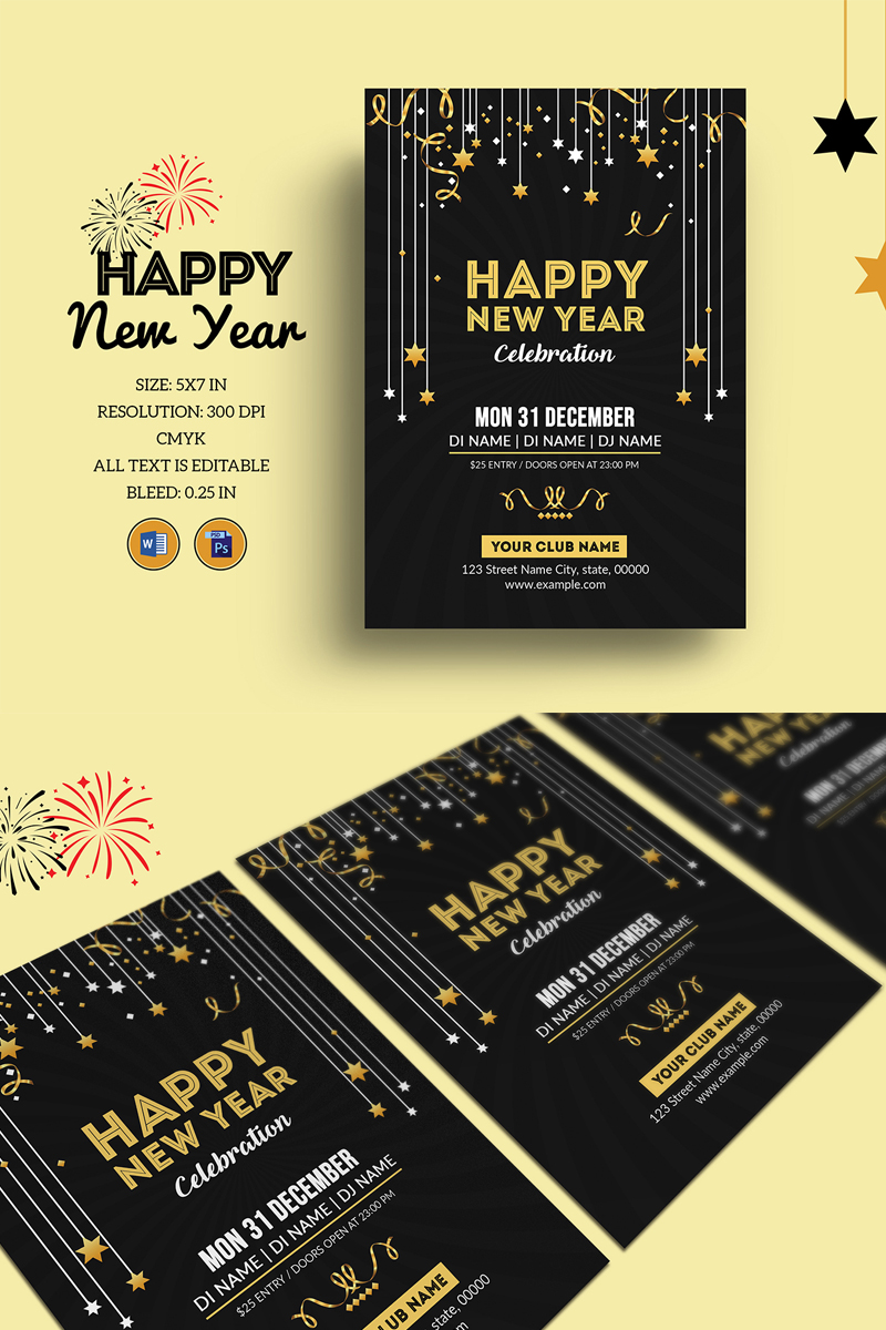 New Year Party Flyer - Corporate Identity Template