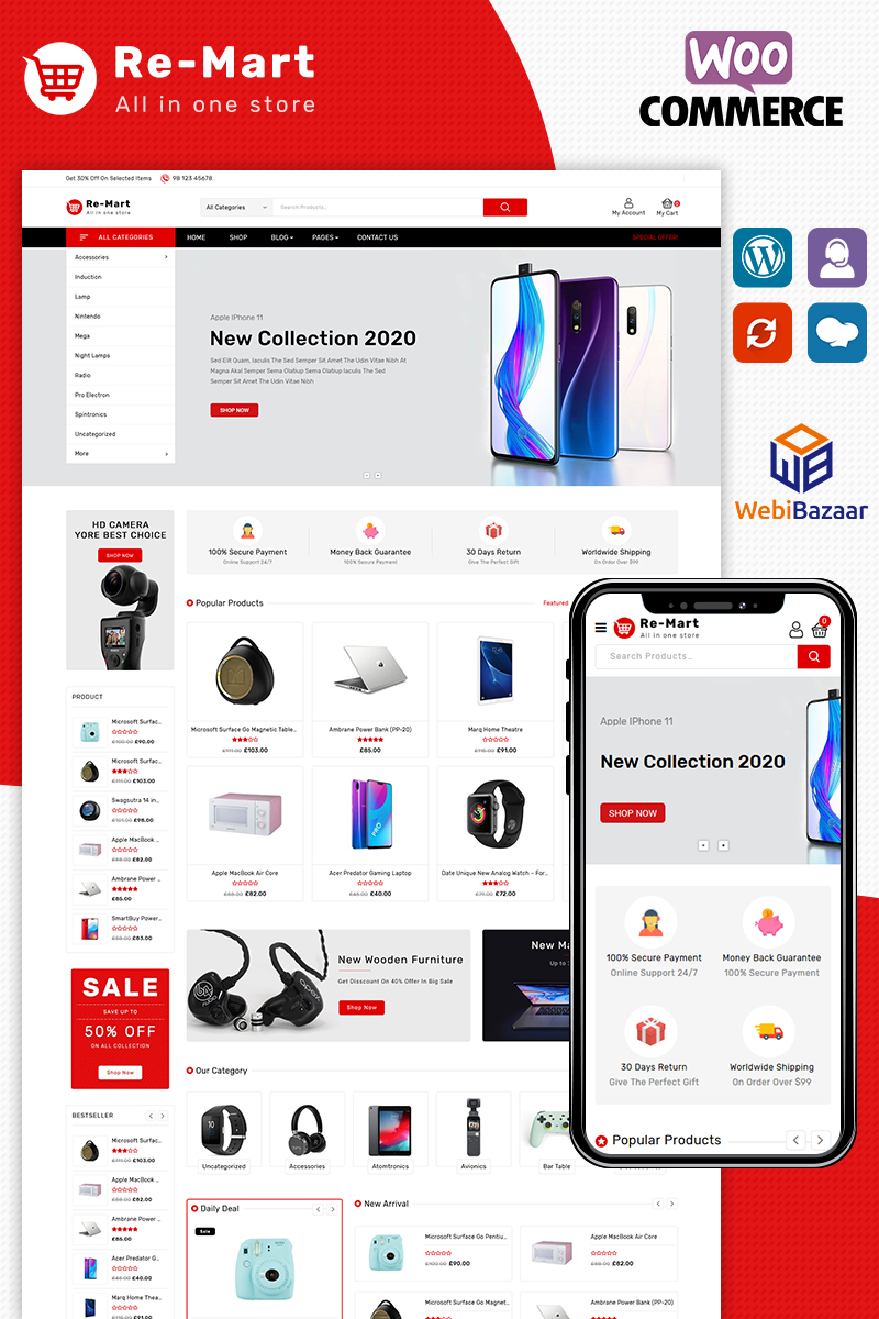 Remart - MultiPurpose Electronic Store WooCommerce Theme