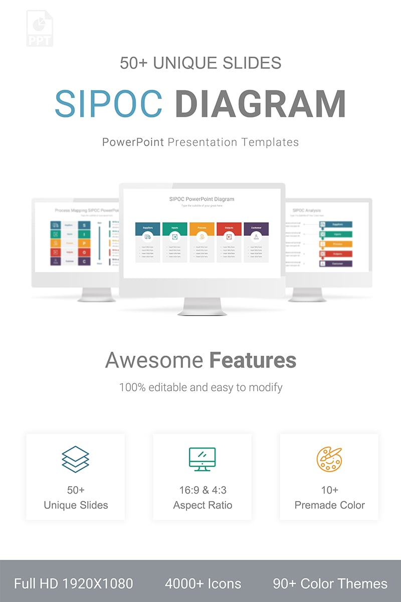 SIPOC Diagram PowerPoint template