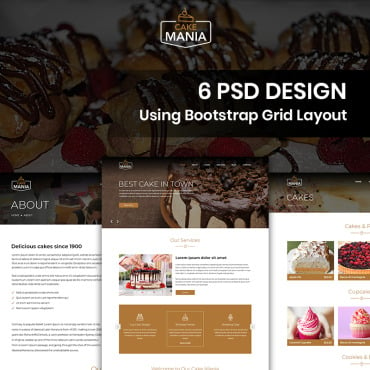 Pastry Shop PSD Templates 92481