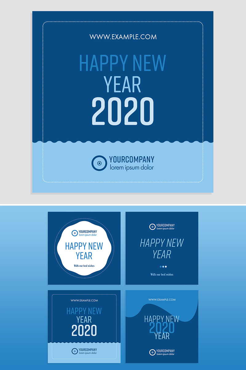 New Year Social Media Layout - Corporate Identity Template