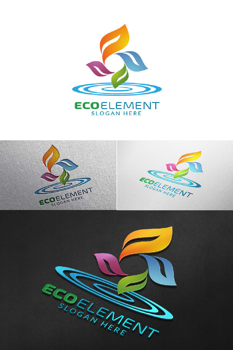 Natural Green Tree Logo Template