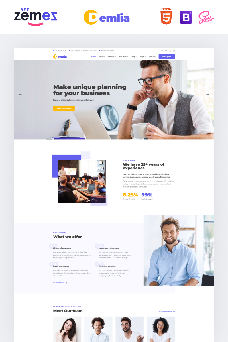 Demlia - Business Consulting Website Template