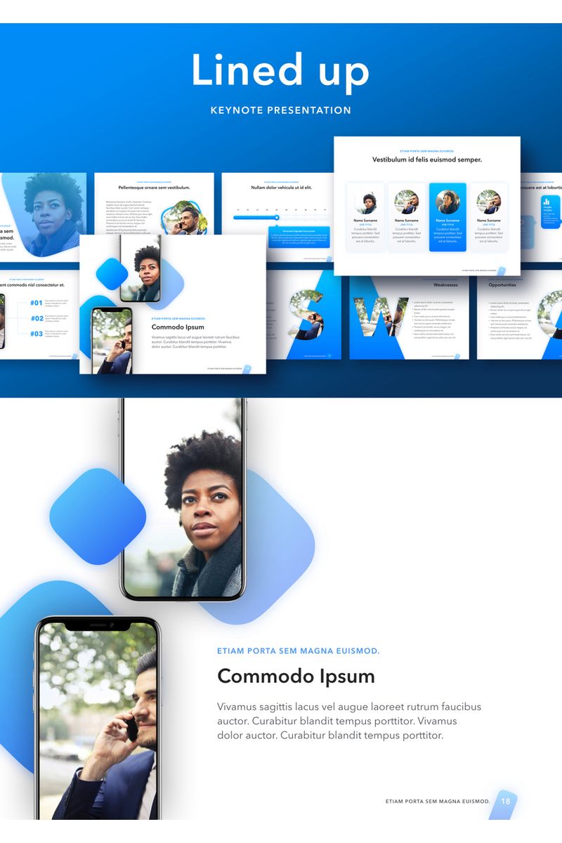 Lined Up - Keynote template