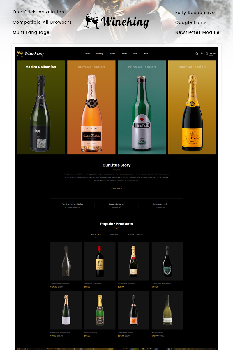 WineKing - Wine Store OpenCart Responsive Template