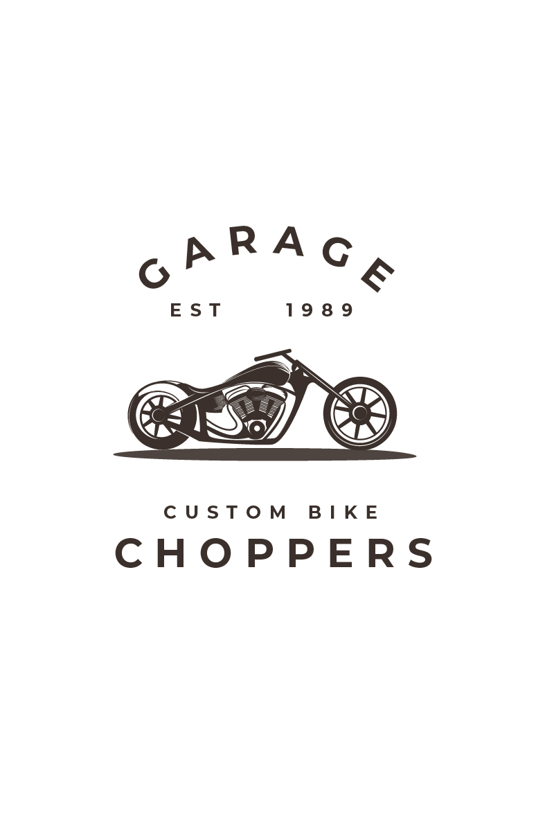 Chopper Custom Bike Logo Template