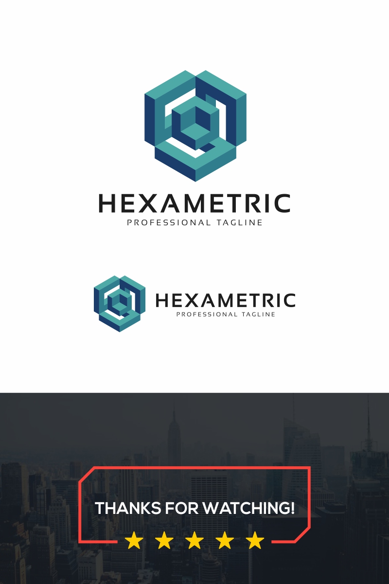 Hexametric - Hexagon Logo Template