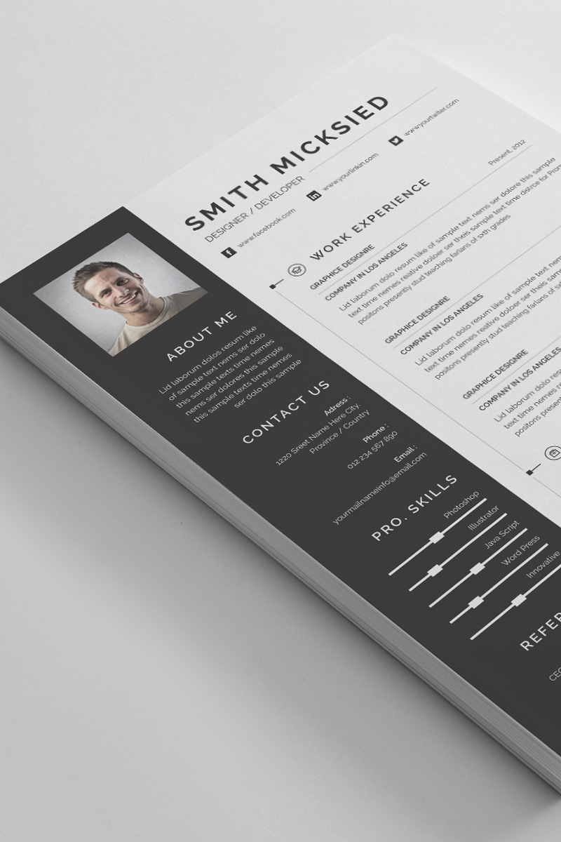 Smith Mickside Word Resume Template