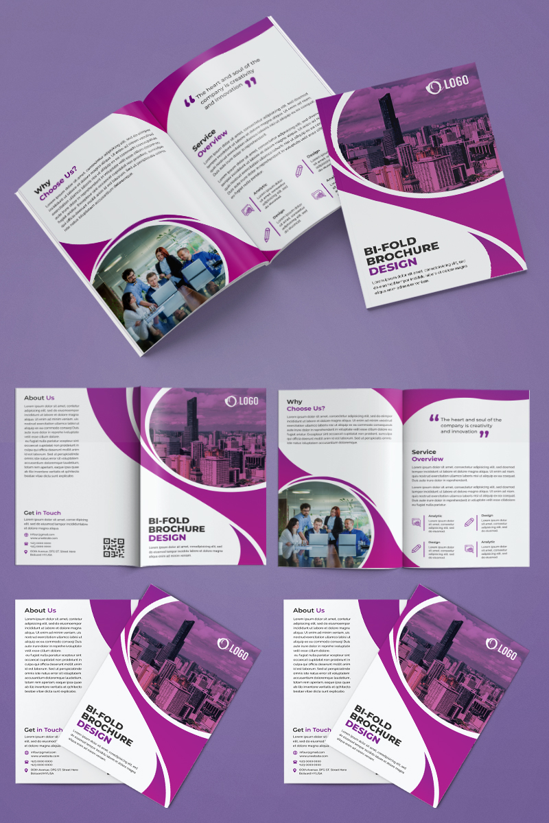 Business Bifold Brochure Design - Corporate Identity Template