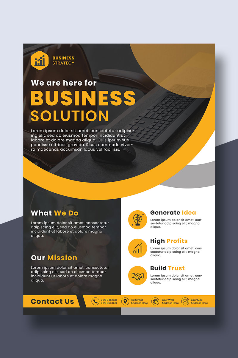 Modern Business Solution Flyer Design - Corporate Identity Template