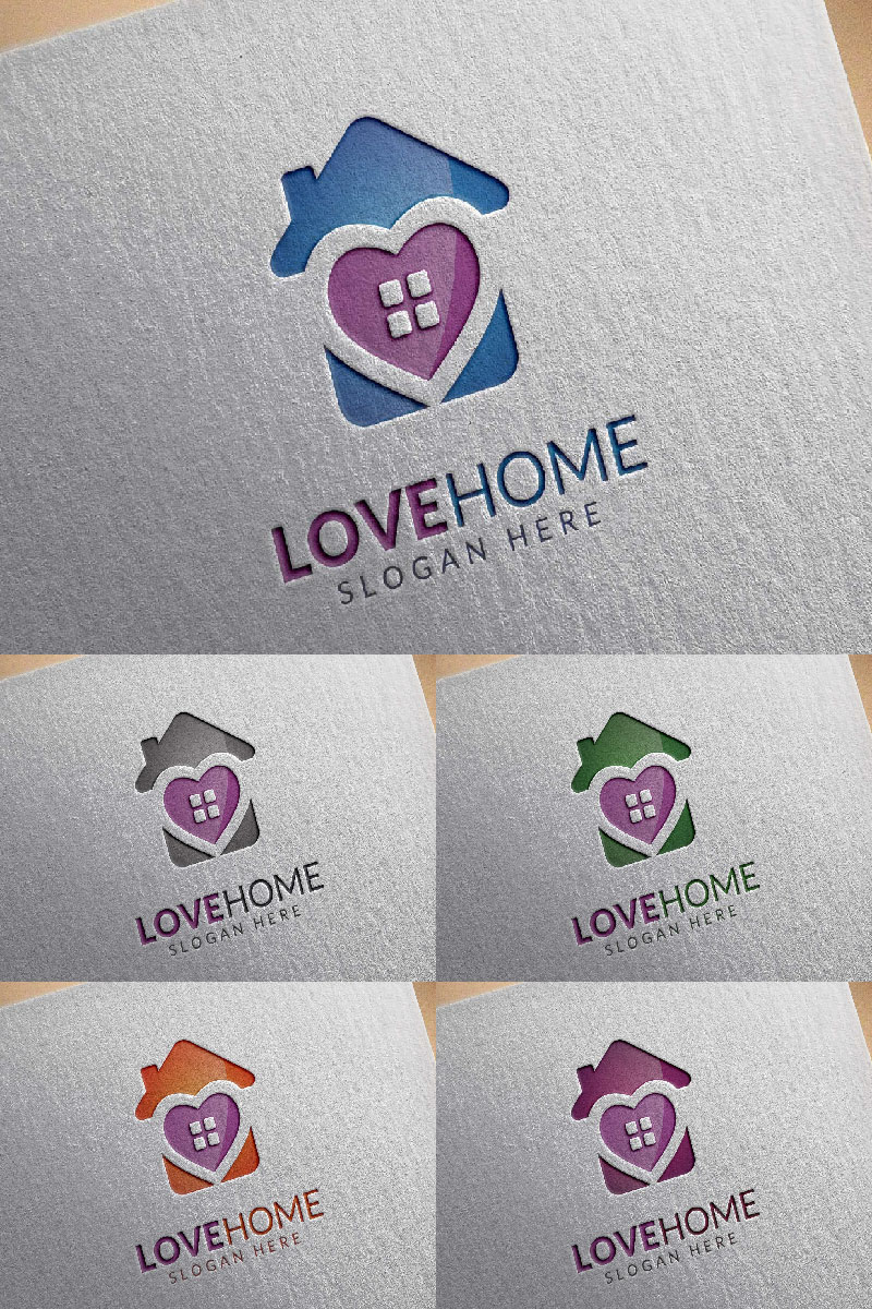 Love Home Logo Template