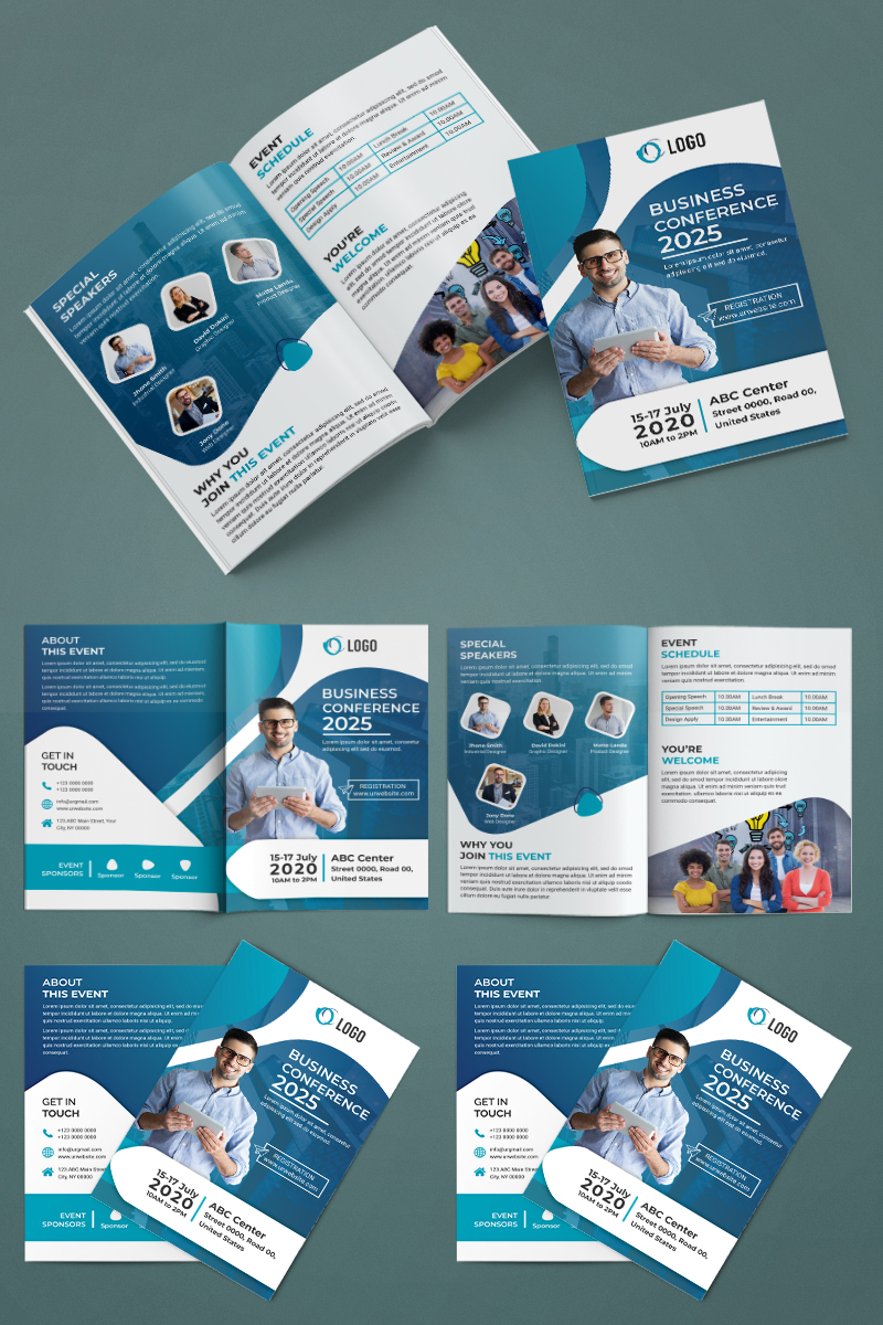 Conference Bifold Brochure - Corporate Identity Template