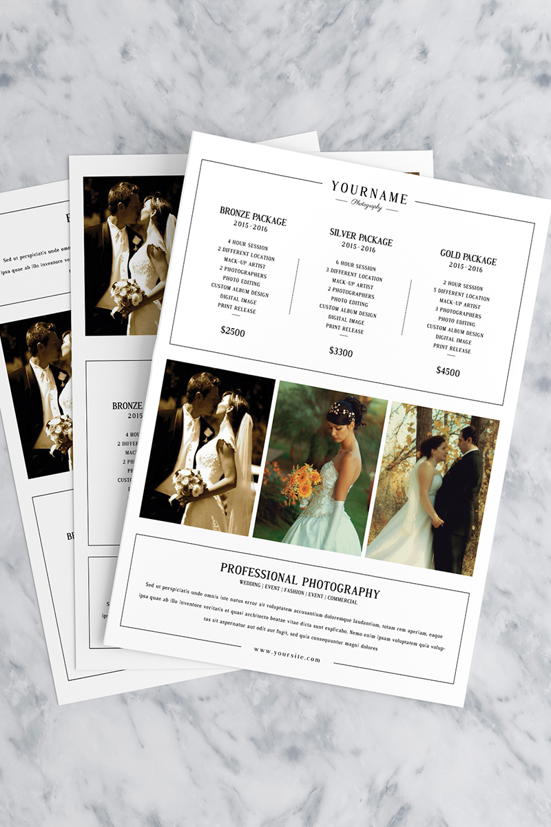 Minimalist Wedding Photography Flyer v03 - Corporate Identity Template