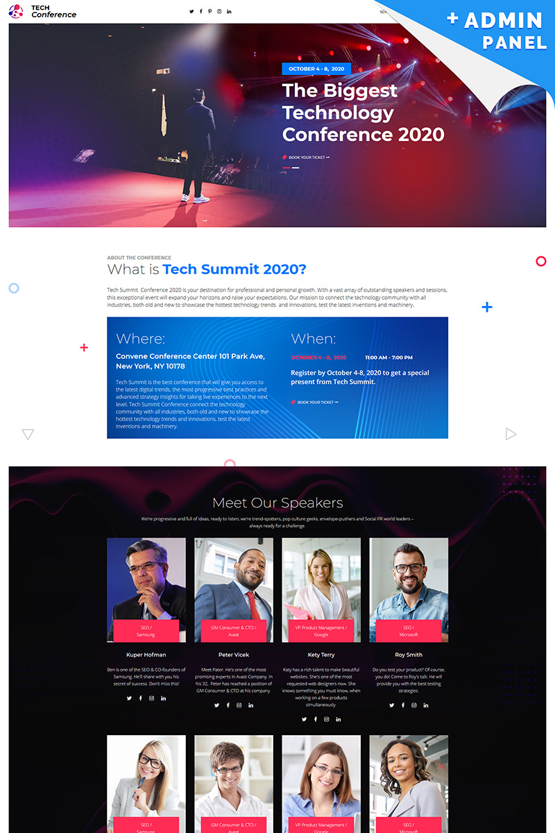 Tech Conference Landing Page Template