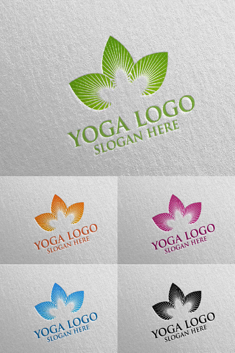 Yoga and Lotus 1 Logo Template