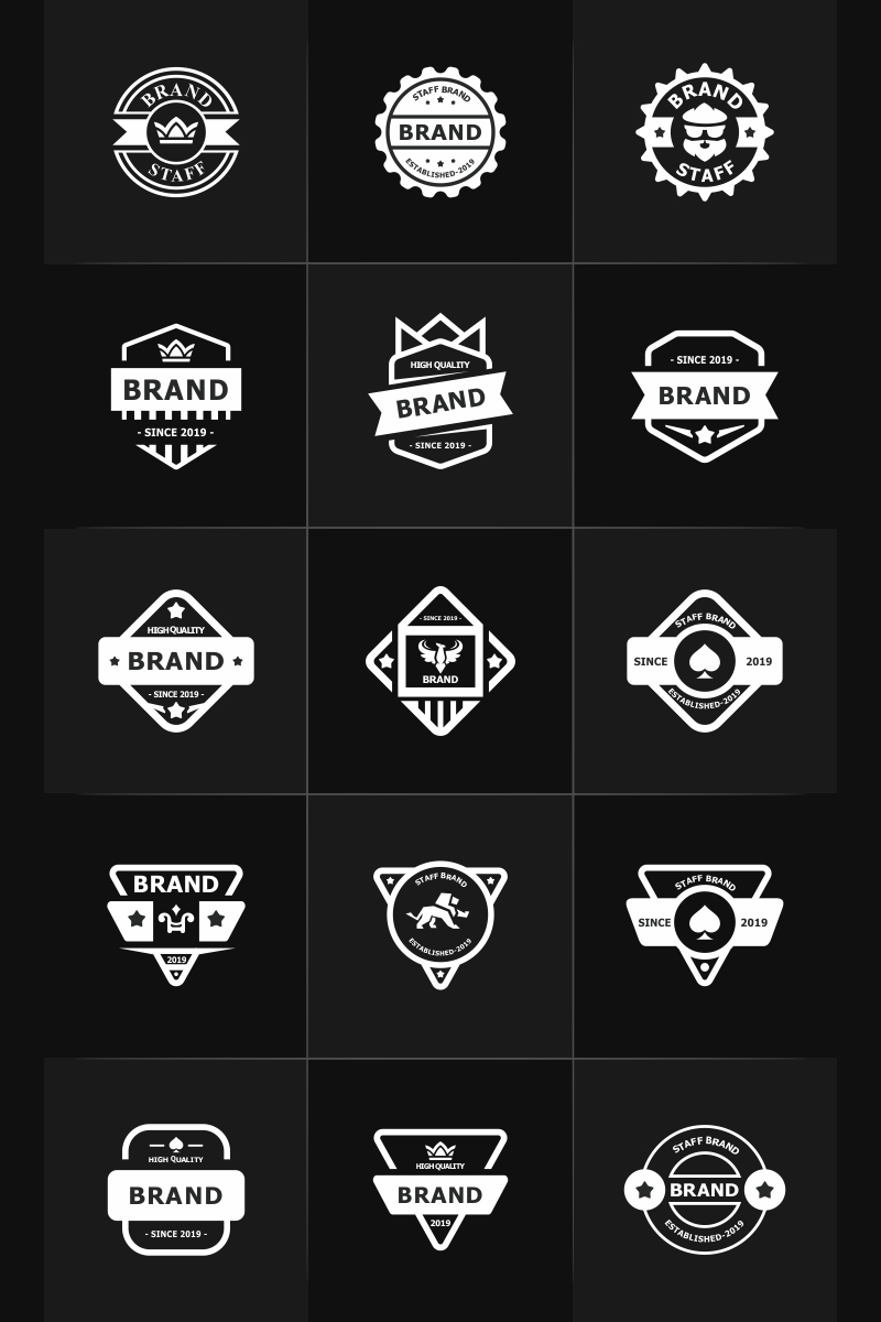 Modern Badge Pack Logo Template