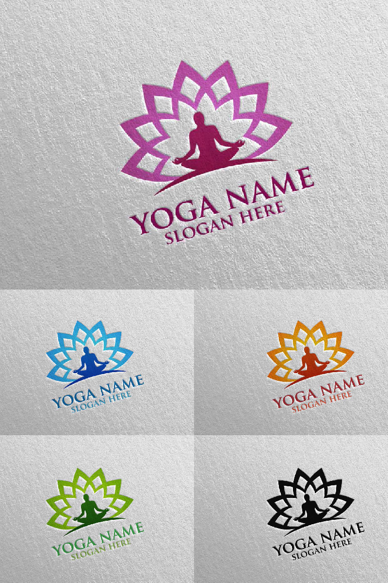Yoga and Lotus 47 Logo Template