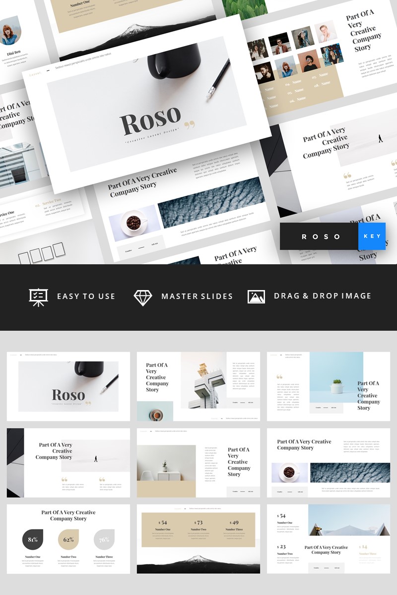 Roso - Creative - Keynote template