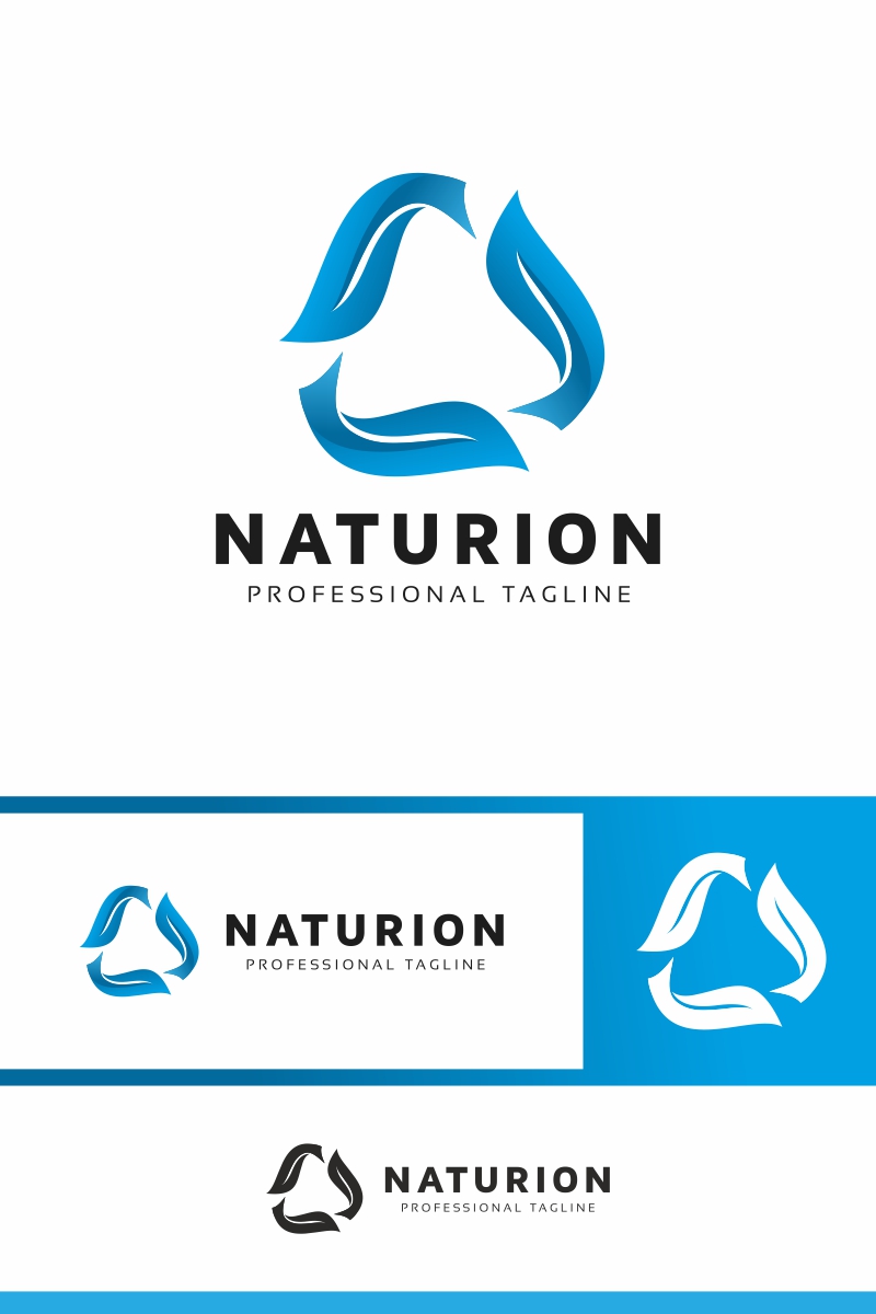 Nature Leaves Rotation Logo Template