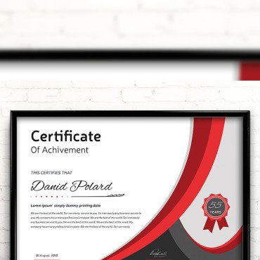 Achievement Awarded Certificate Templates 94426