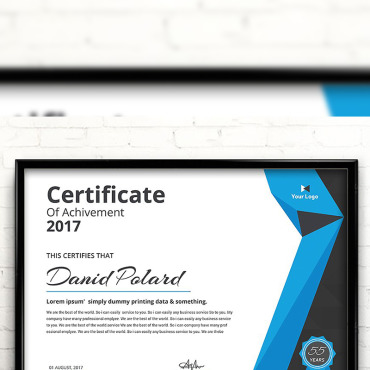 Achievement Awarded Certificate Templates 94427
