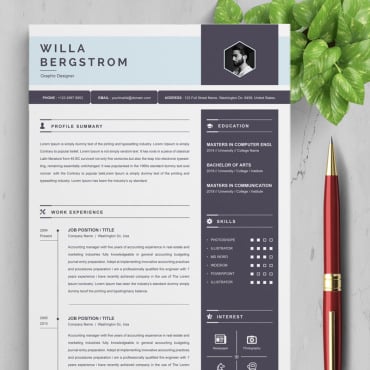 Page A4 Resume Templates 94547