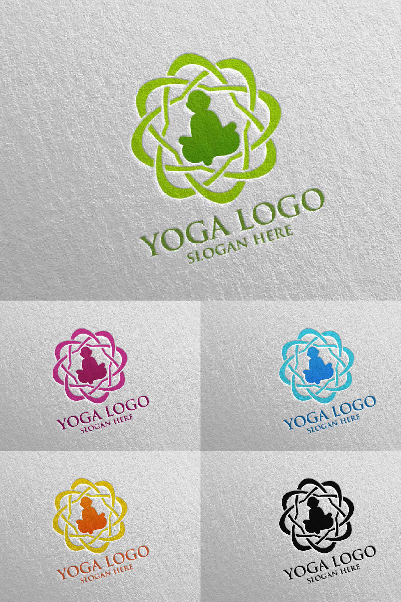 Yoga and Lotus 38 Logo Template