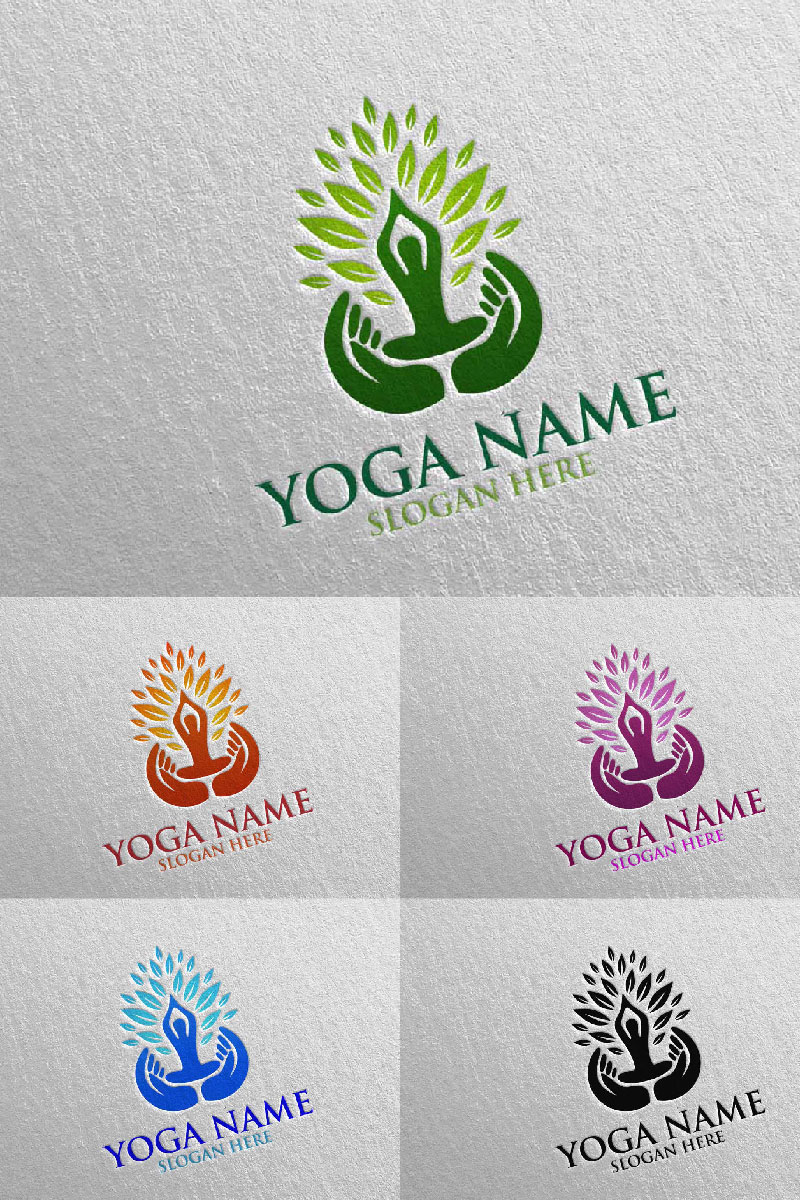 Yoga and Lotus 29 Logo Template