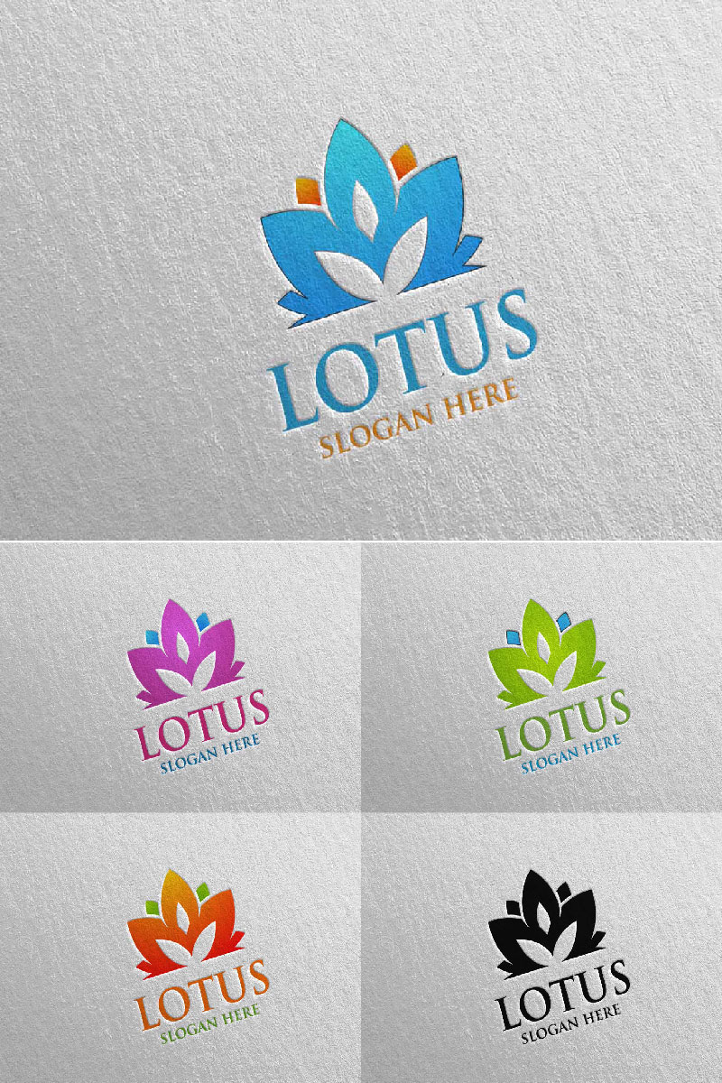 Yoga and Lotus 59 Logo Template