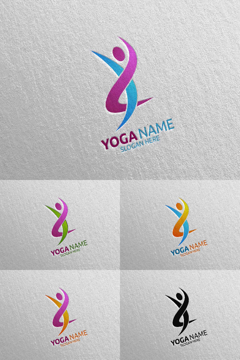 Yoga and Lotus 61 Logo Template