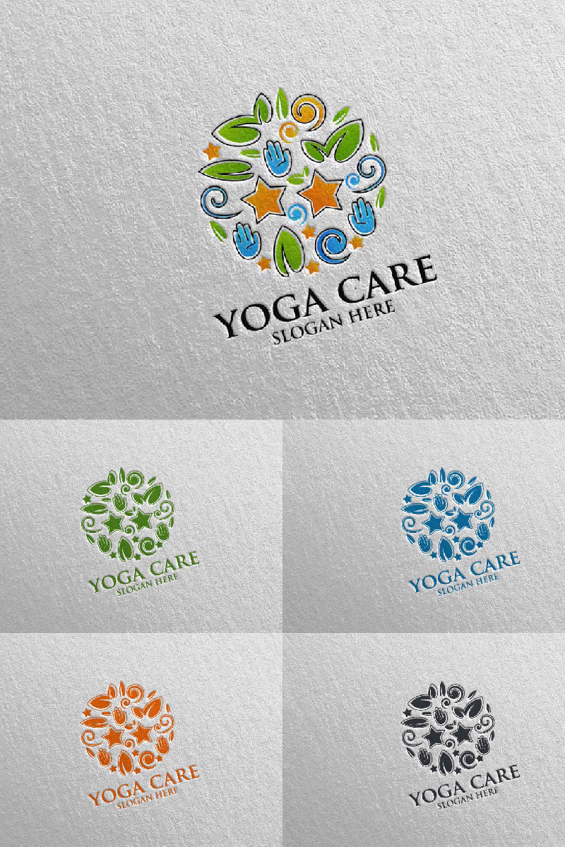 Yoga and Lotus 62 Logo Template