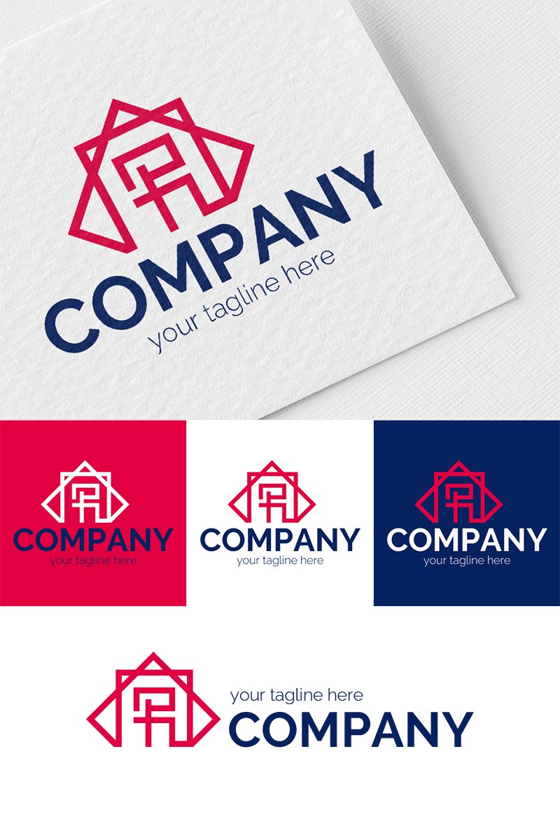 Logo, graphic sign, combines: R in a Square and Rhombus