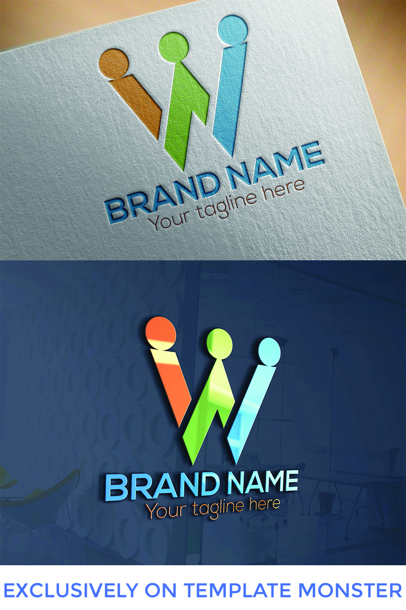 W Letter  Design Logo Template