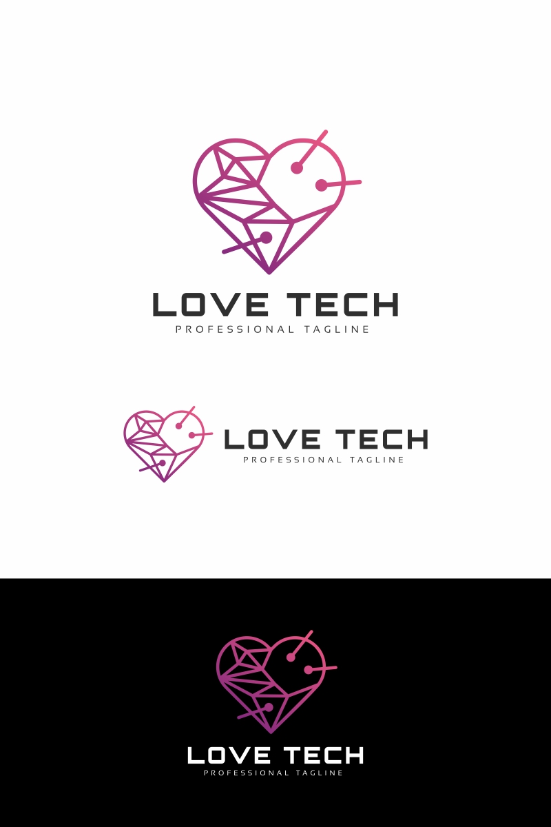 Love Tech Logo Template