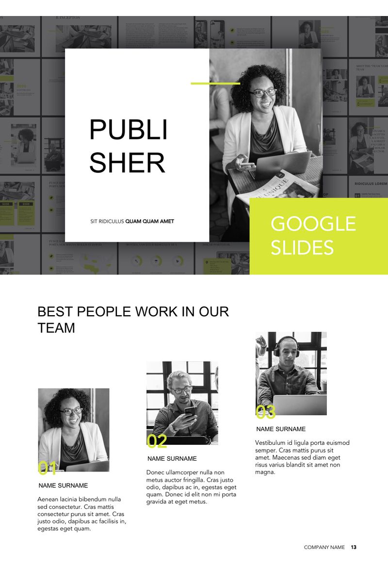 Publisher Google Slides