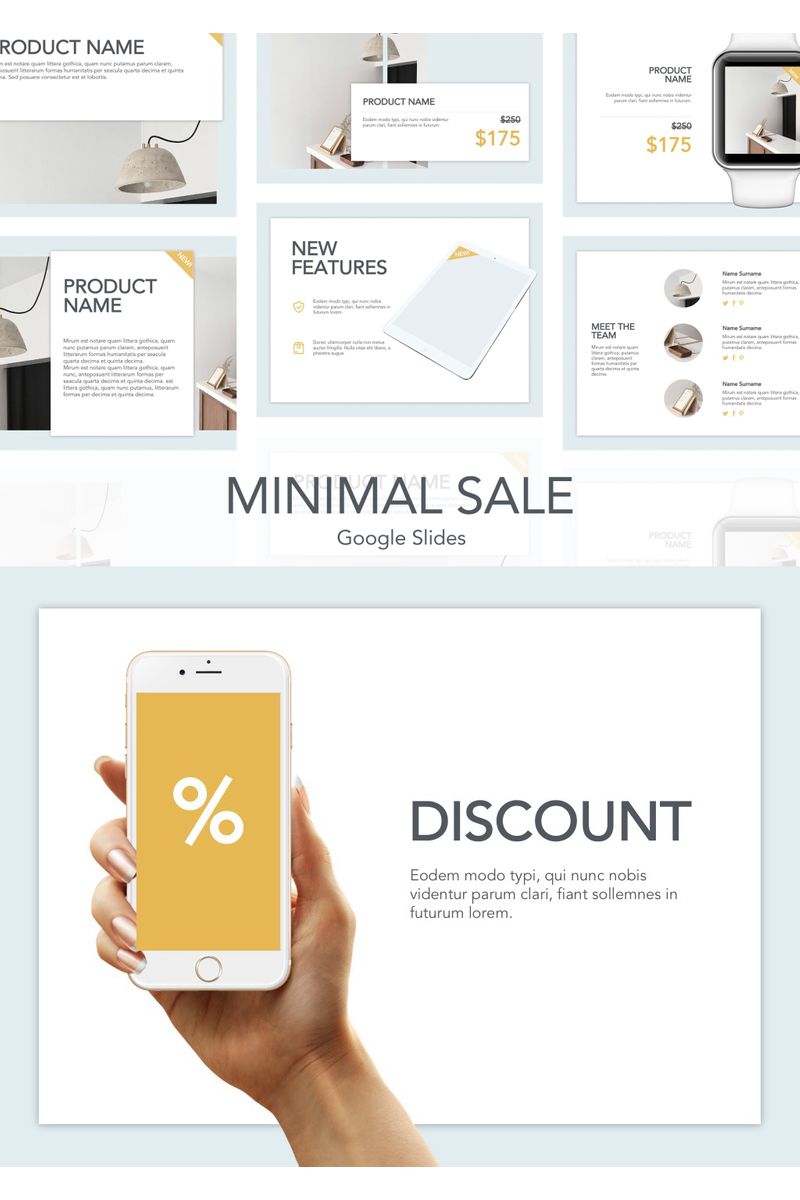 Minimal Sale Google Slides