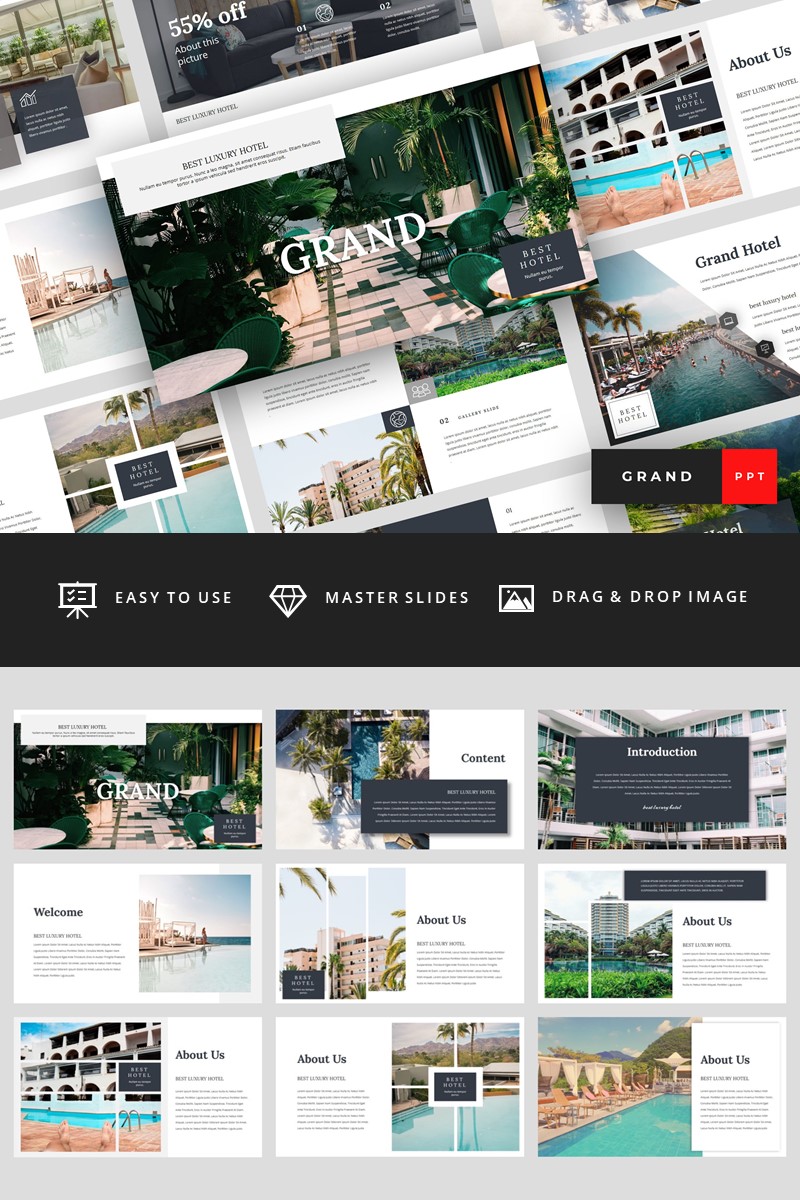 Grand - Hotel PowerPoint template