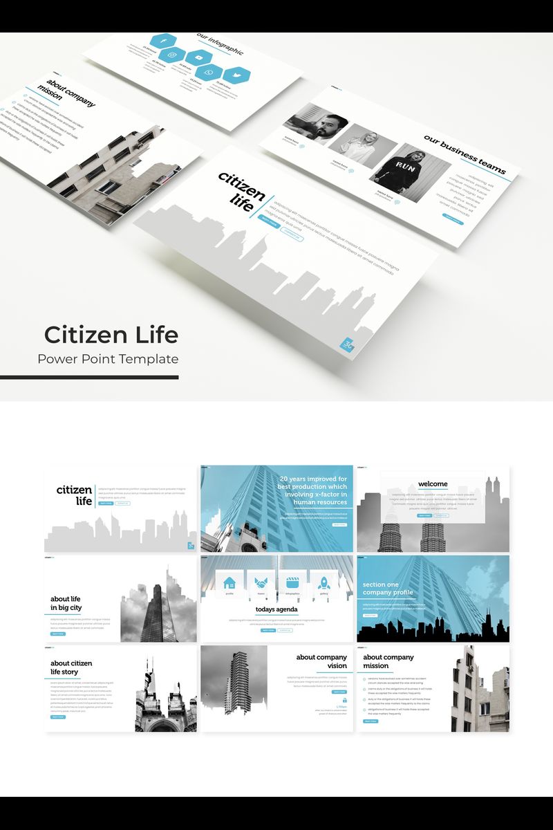 Citizen Life PowerPoint template