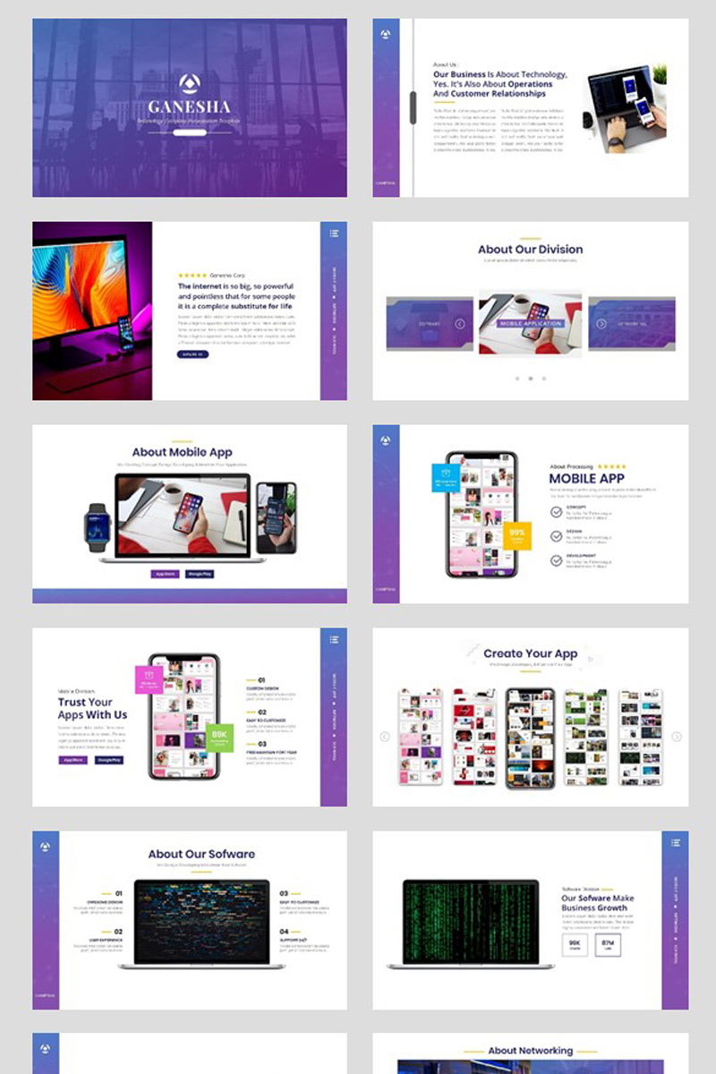 Business - Technology PowerPoint template