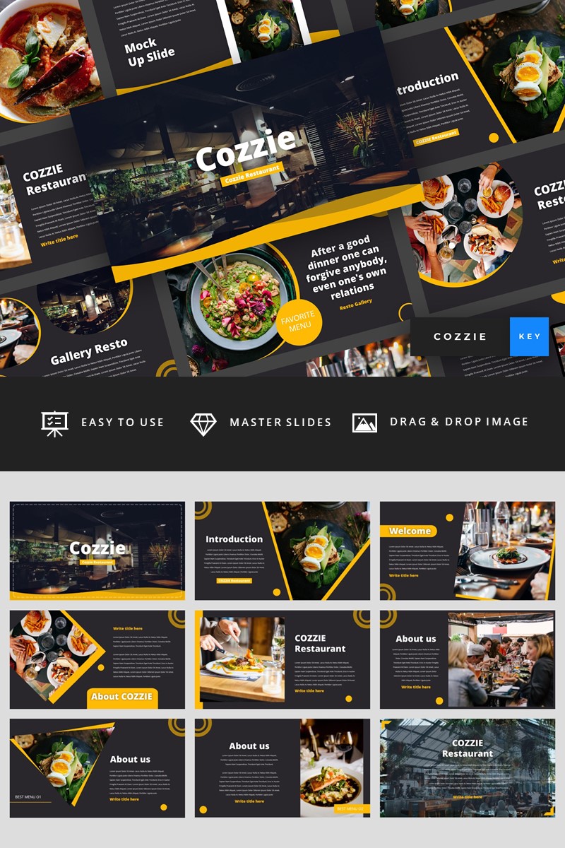 Cozzie - Restaurant - Keynote template